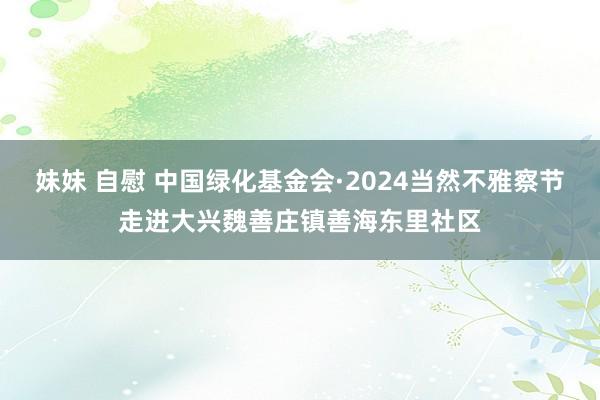 妹妹 自慰 中国绿化基金会·2024当然不雅察节走进大兴魏善庄镇善海东里社区